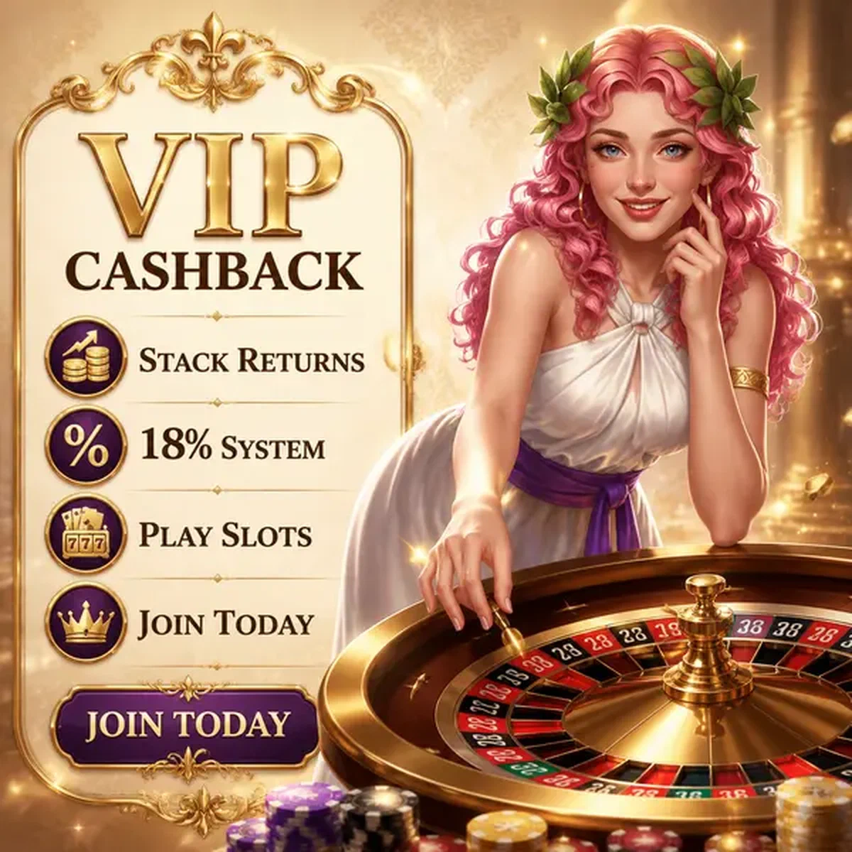 Ricompense cashback VIP che si accumulano su Lira Spin mentre un'elegante giocatrice gira una lussuosa ruota della roulette