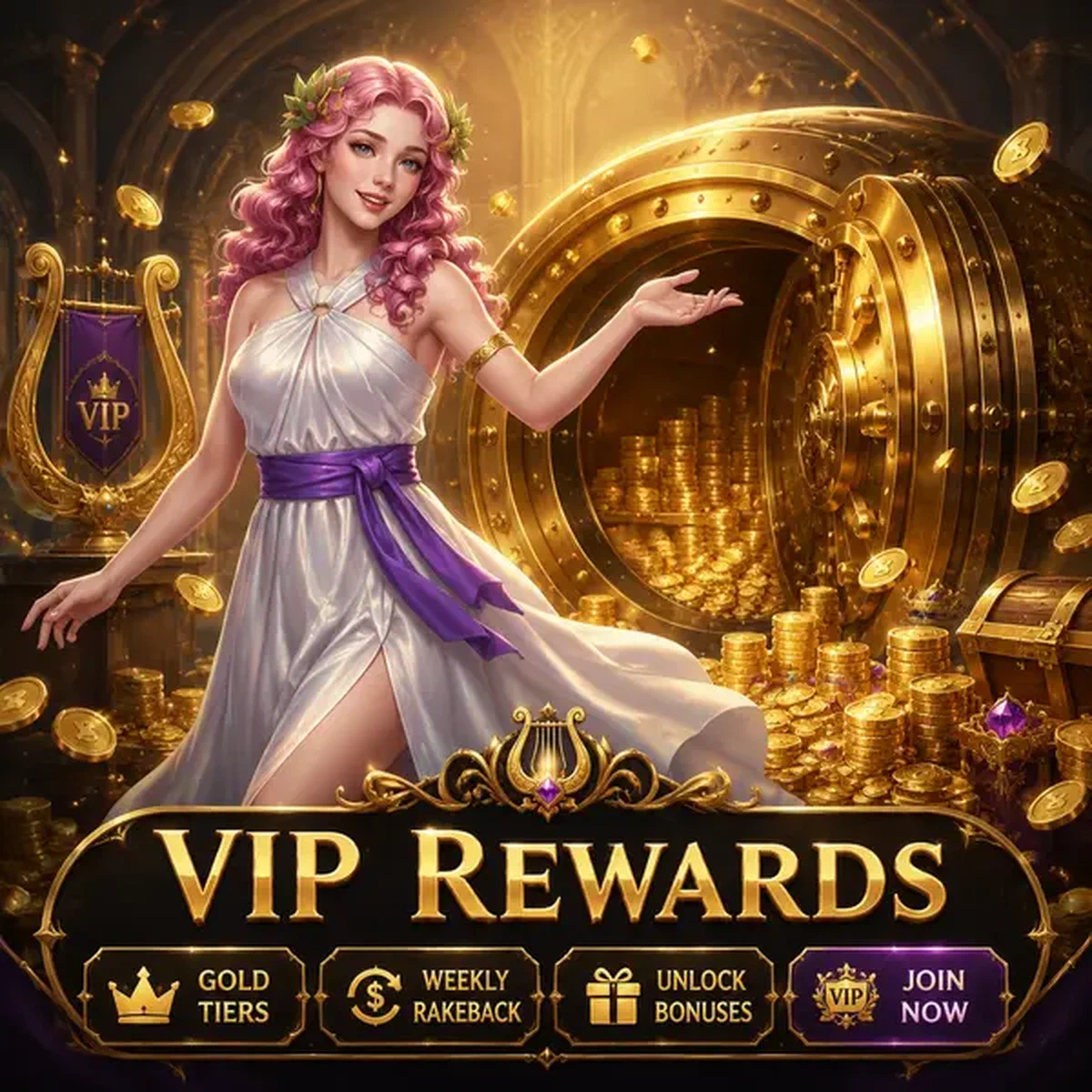 Melody muse celebra i premi di progressione VIP al Sistema di Progressione VIP e Premi a Lungo Termine Casino signup
