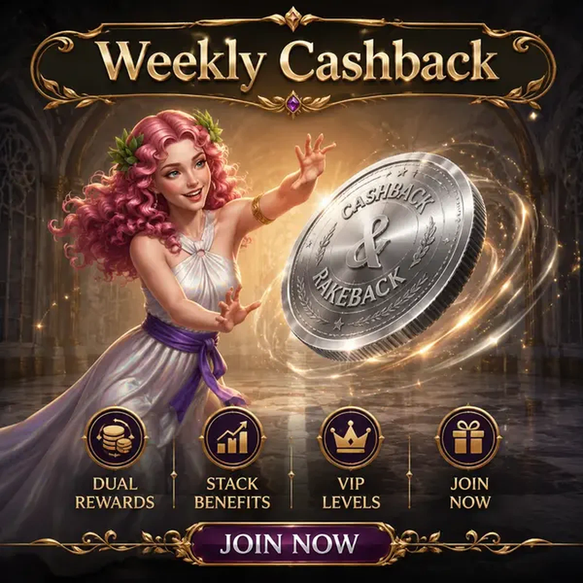 Musa della melodia che gira moneta d'argento al cashback settimanale e rakeback istantaneo nel portale login casinò Lira Spin